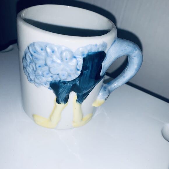 J.S.N.Y Vintage Taiwan Ceramic Animal Mug 3D Ostrich Handle Children EUC - Picture 10 of 10